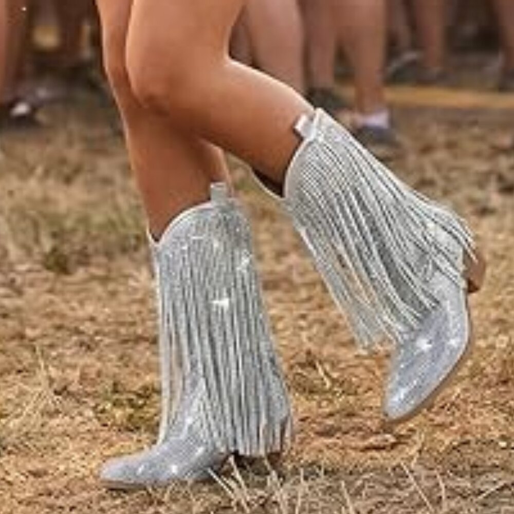 NEW! Rhinestone Cowboy Boots for Women, Sparkly Cowgirl Boots